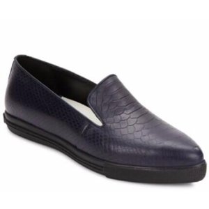 Alice + Olivia Rory Reptile-Embossed Leather Point Toe Slip-Ons @ Saks Off 5th