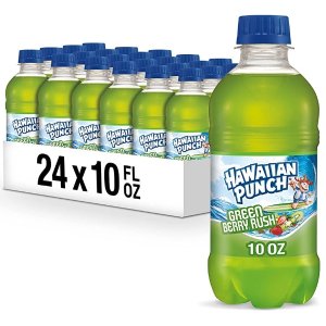 Hawaiian Punch Green Berry Rush, 10 fl oz bottles, 6 count (Pack of 4)