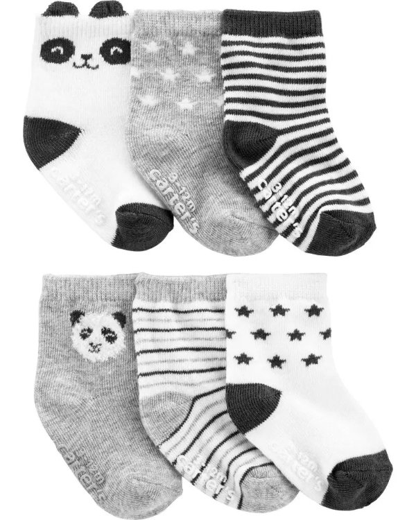 婴儿熊猫袜子6双