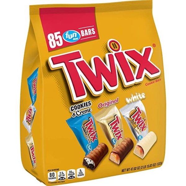 Twix 3口味巧克力棒 85条装