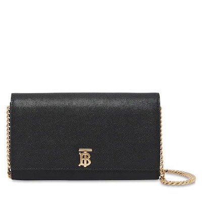 HANNAH GRAINED LEATHER CHAIN WALLET