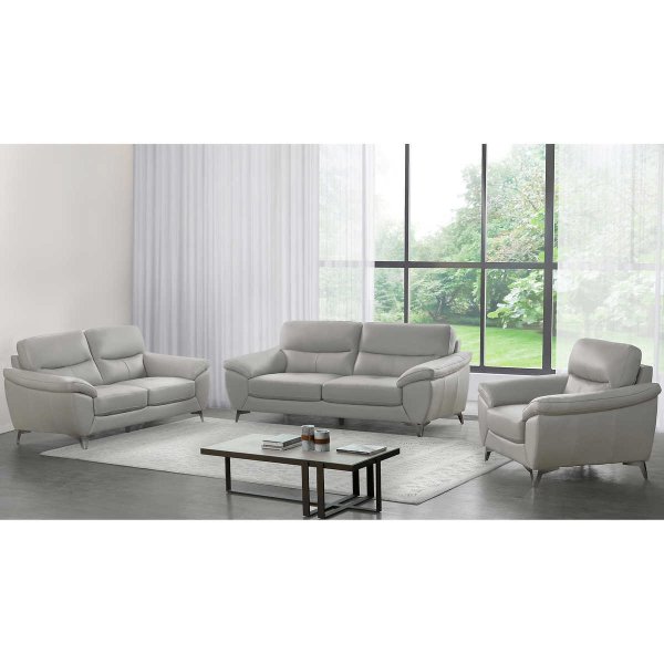 3-piece Top Grain Leather Set - Sofa, Loveseat, Chair