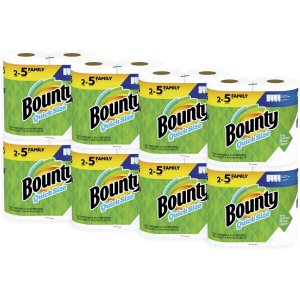 Bounty Quick-Size Paper Towels, White, 16 Family Rolls