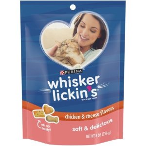 Whisker Lickin's Salmon Soft & Delicious Cat Treats, 2.5-oz bag