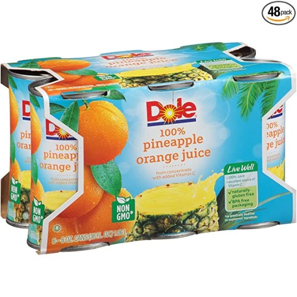 Juice, Pineapple Orange, 6 Ounce (Pack of 48)