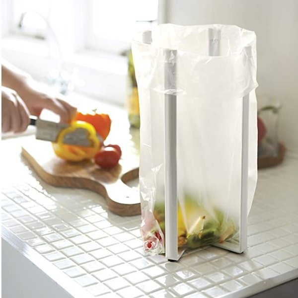 Kitchen Multi Eco Stand-Multifunctional Plastic Bag Holder, One Size, White