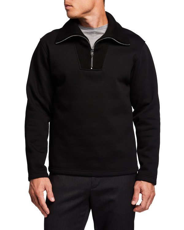 Men's Camner Solid Quarter-Zip Sweatshirt