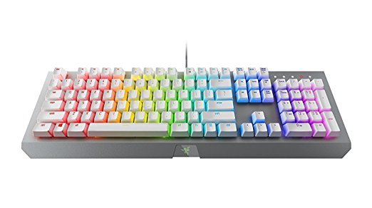 Razer BlackWidow X Chroma Mercury Edition - RGB Ergonomic Wired Mechanical Gaming Keyboard - Tactile & Clicky Razer Green Switches