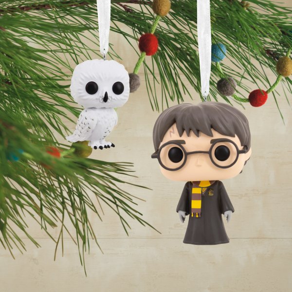 Harry Potter and Hedwig Funko POP! Christmas Ornaments, 2, 0.35lbs