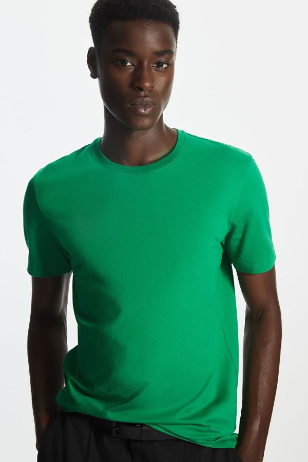 THE EXTRA FINE T-SHIRT - GREEN - T-shirts - COS
