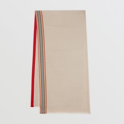 Icon Stripe Cashmere Silk Scarf