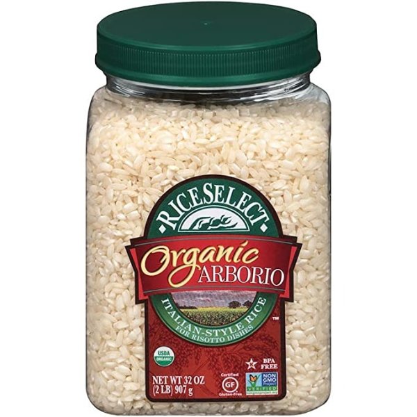 Organic Arborio Risotto Rice, Gluten-Free, Non-GMO, Vegan, 32 Oz