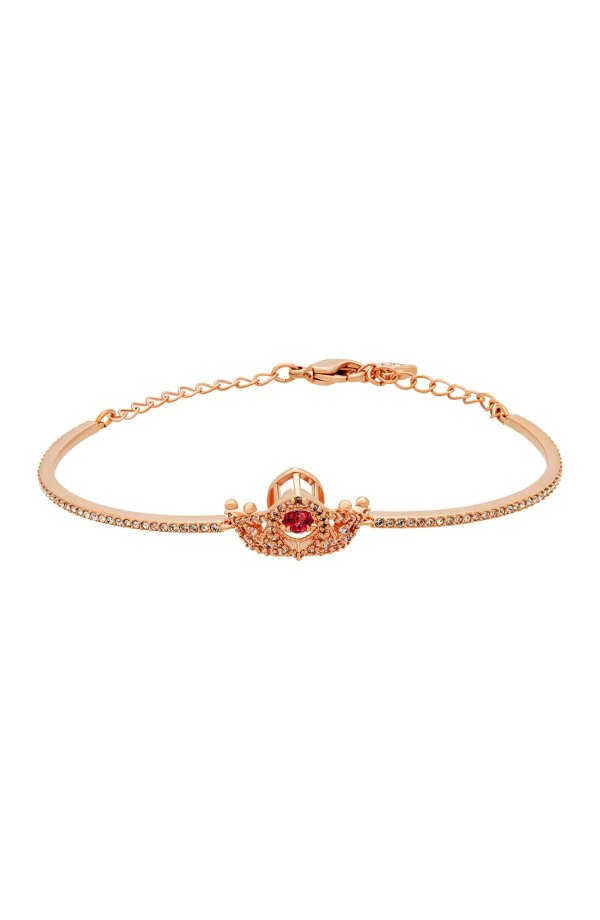 Bee a Queen Swarovski Crystal Embellished Crown Pendant Necklace & Bracelet Set