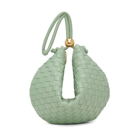 Bottega Veneta牛油果绿中色Turn Pouch