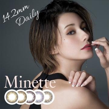 [Contact lenses] Minette [10 lenses / 1Box] / Daily Disposal 1day Disposal Colored Contact Lens DIA14.2mm