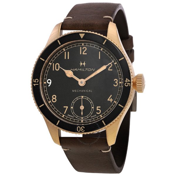 Khaki Aviation Pioneer Hand Wind Black Dial Men's Watch H76709530