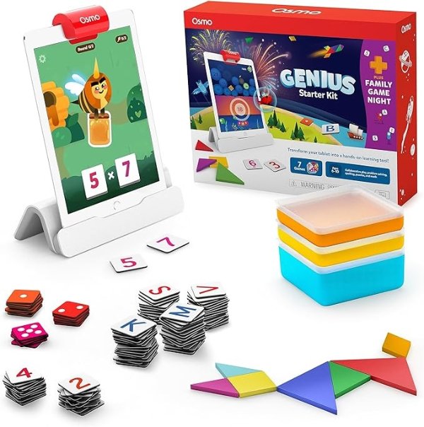 - Genius Starter Kit for iPad + Family Game Night - 7 Hands-On Learning Games for Spelling, Math & More - Ages 6-10 iPad Base Included - Amazon Exclusive