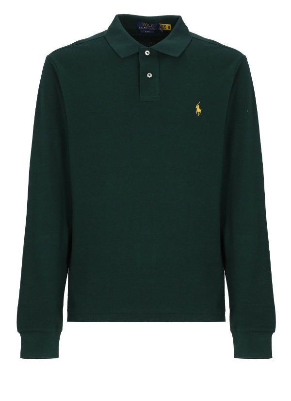 Pony Embroidered Long-Sleeved Polo Shirt