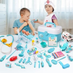 CUTE STONE 62Pcs Toy Doctors Kit Kids
