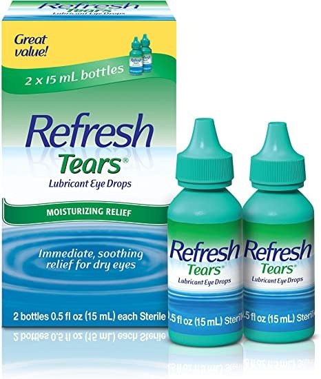 Tears Lubricant Eye Drops, 2 Count (Pack of 1)