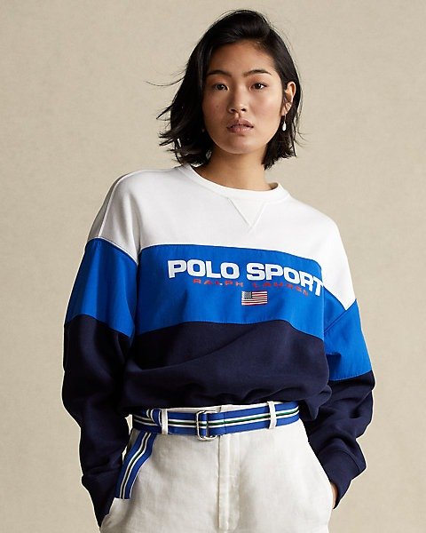 Color-Blocked Polo Sport Sweatshirt