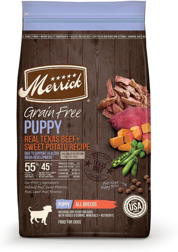 Grain Free Dry Puppy Food Real Beef & Sweet Potato Recipe, 22-lb bag - Chewy.com