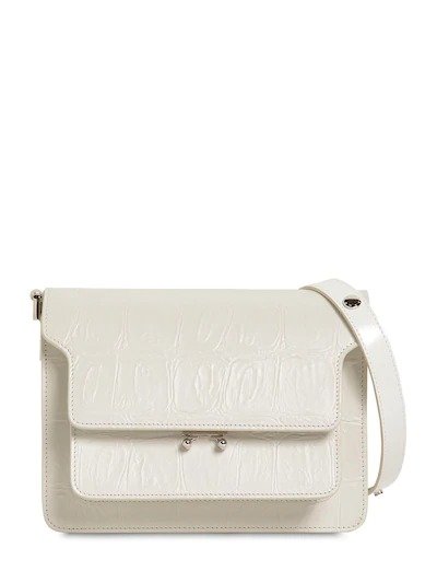 TRUNK CROC EMBOSSED LEATHER BAG