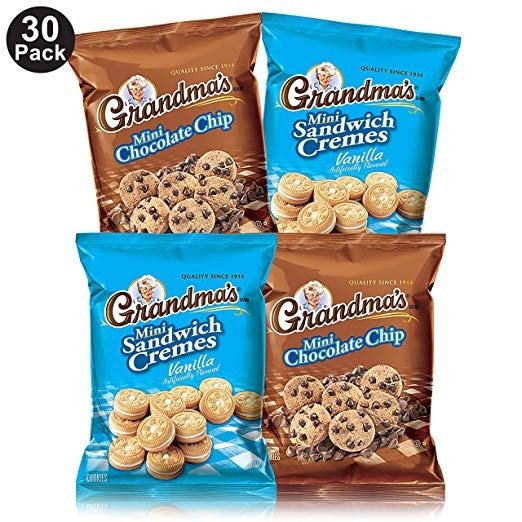 Mini Cookies, 2 Flavor Variety Pack Of 30)