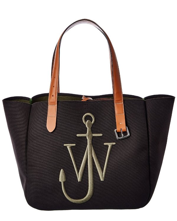 Logo Embroidered Canvas Tote