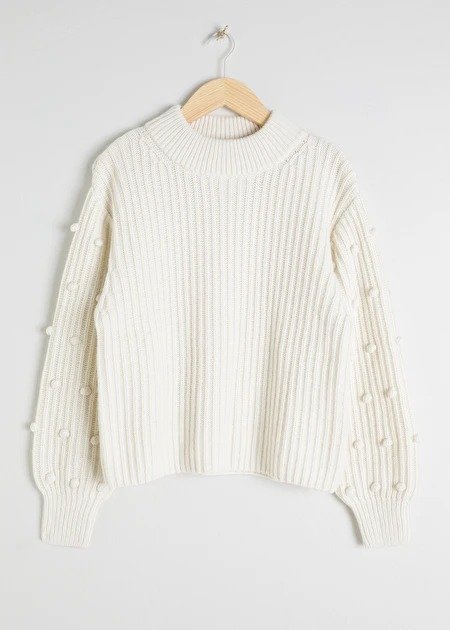 Pom Pom Sleeve Sweater