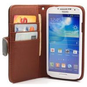 Leather Wallet Folio Case for Samsung Galaxy S4