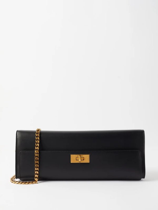Money leather clutch bag | Balenciaga