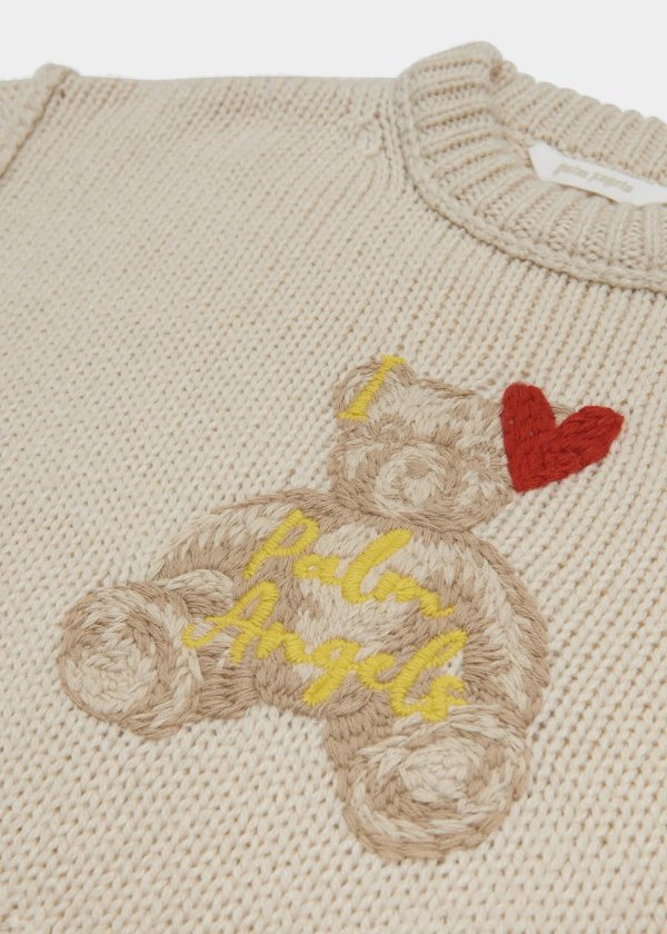 Girl's Love Bear Knit Sweater, Size 4-10