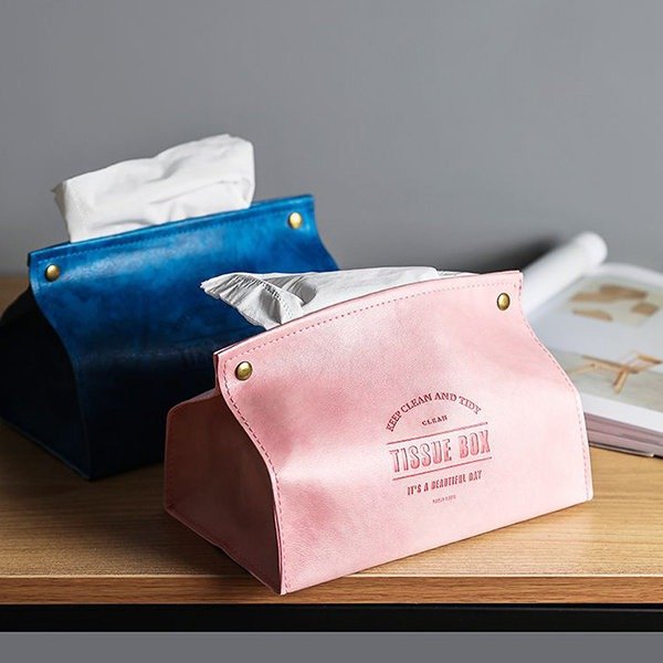 Vintage-Inspired Faux Leather Tissue Box from Apollo Box
