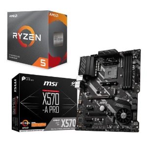 AMD RYZEN 5 3600X 6-Core CPU + MSI X570-A PRO MB