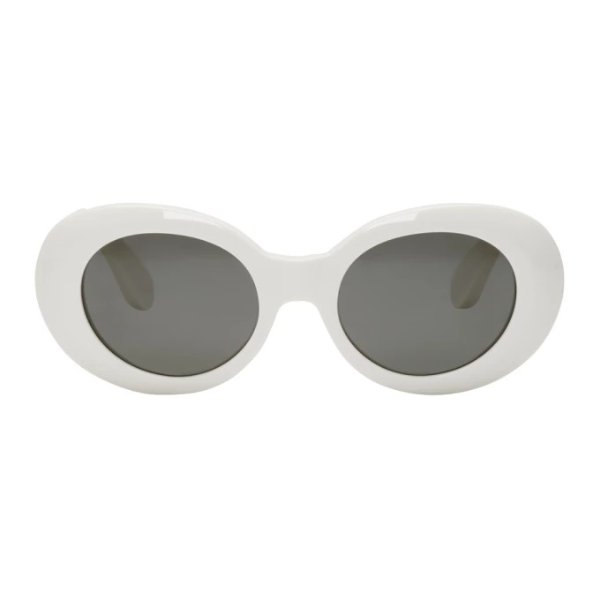 White Mustang Round Sunglasses