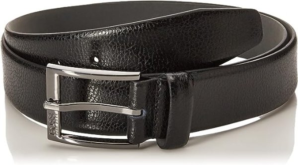 Men's Timeless Grain Emed Leather Belt
