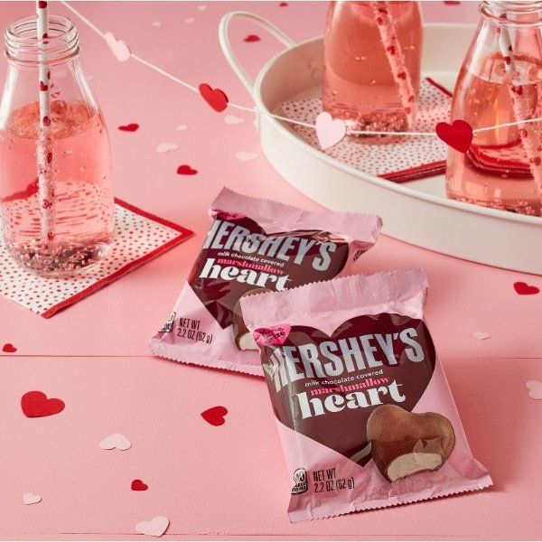 Hershey&#39;s Valentine&#39;s Milk Chocolate Covered Marshmallow Heart - 2.2oz