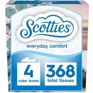 补货：Scotties 超柔方盒抽纸4连包 共368张
