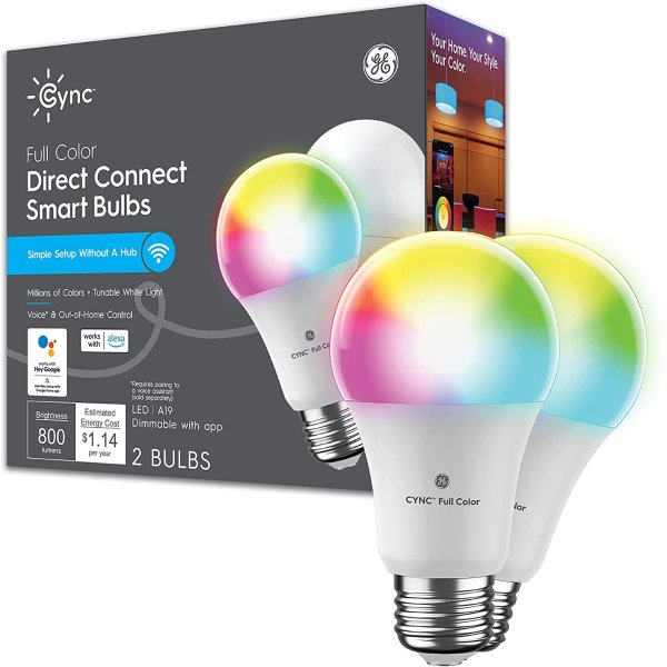 CYNC Smart LED Light Bulbs 2 Pack
