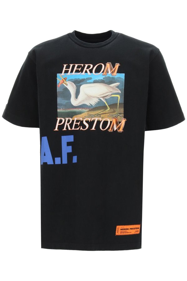 oversized t-shirt heron a.f. print