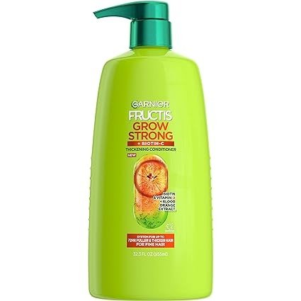 Fructis Grow Strong Thickening Conditioner for Fine Hair, Biotin-C, 32.3 Fl Oz, 1 Count (Packaging May Vary)