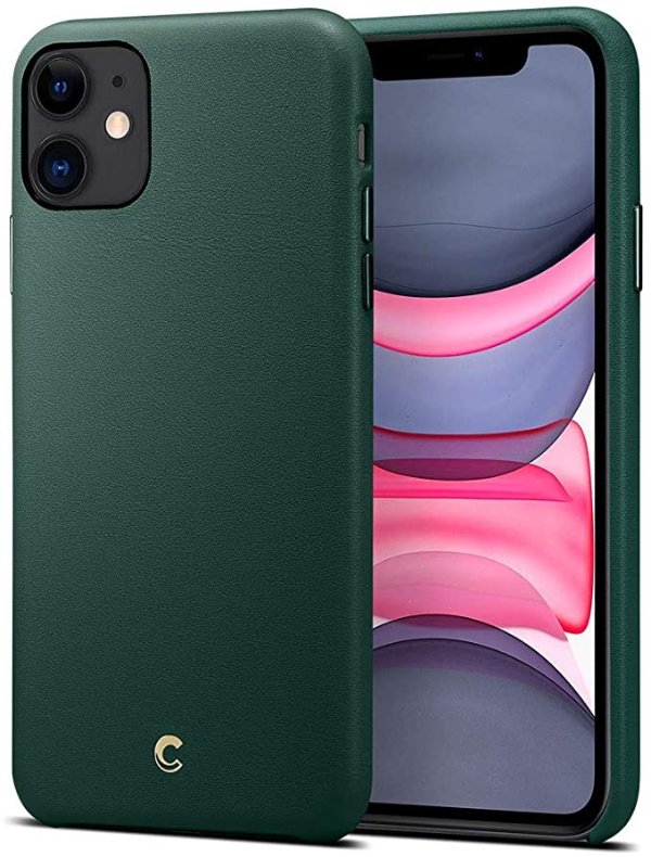 CYRILL Ciel [Basic Leather Collection] Designed for Apple iPhone 11 Case (2019) - Forest Green