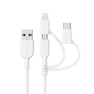 Anker Powerline II lightning/USB-C/Micro-USB cable