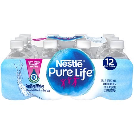 Nestle Pure Life Purified Water, 8 Fl. Oz., 12 Count