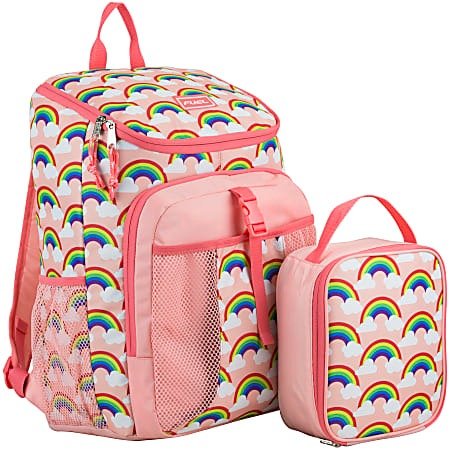 Fuel Deluxe BackpackLunch Bag Set Coral - Office Depot