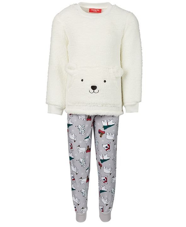 Matching Kids Polar Bears Family Pajama Set, Created for Macy's