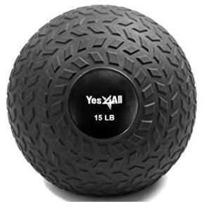 Yes4All Slam Balls (Black, Blue, Teal, Orange & Glossy) 10-40lbs for Strength and Crossfit Workout – Slam Medicine Ball