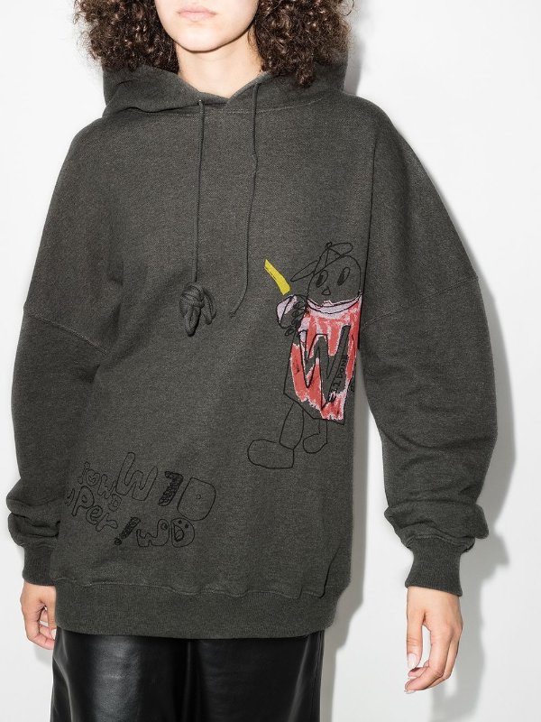 Graffiti-print hoodie