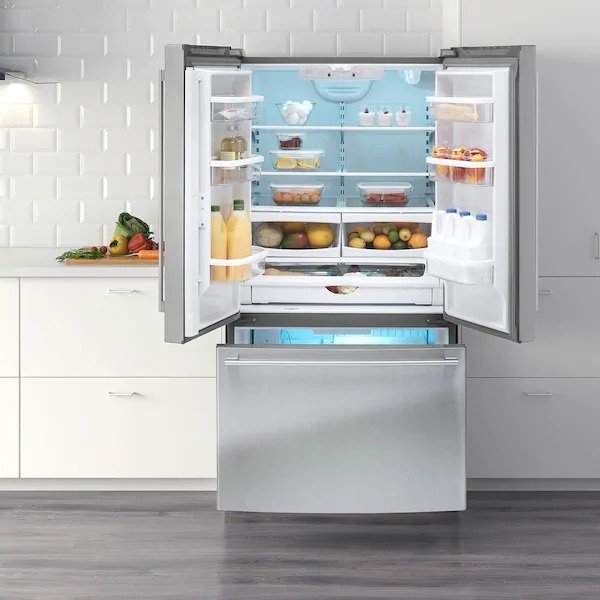 NUTID French door refrigerator - Stainless steel - IKEA